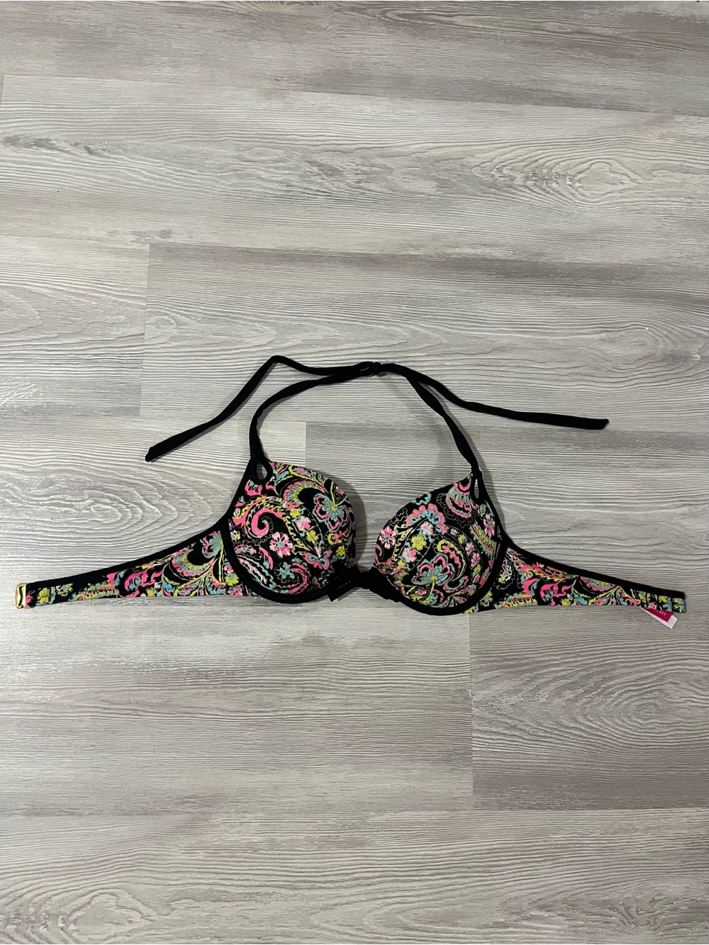 Victorias Secret Neon Paisley Hottie Halter size 34C